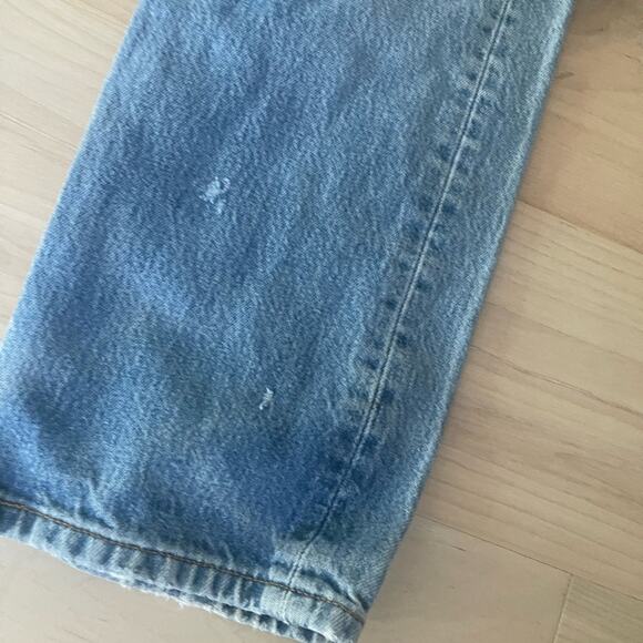 VTG Y2K Levi's 501 Jeans Size 30 W Distressed MED Wash Thrashed Destroyed Denim - Picture 7 of 15